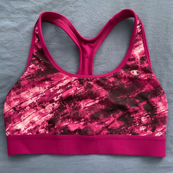 Champion Other - Champion Magenta Patterned Racerback Sports Bra